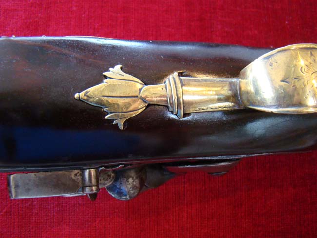 A fine and rare 18th century Irish flintlock coaching blunderbuss with rococco mounts circa 1775 — image 9